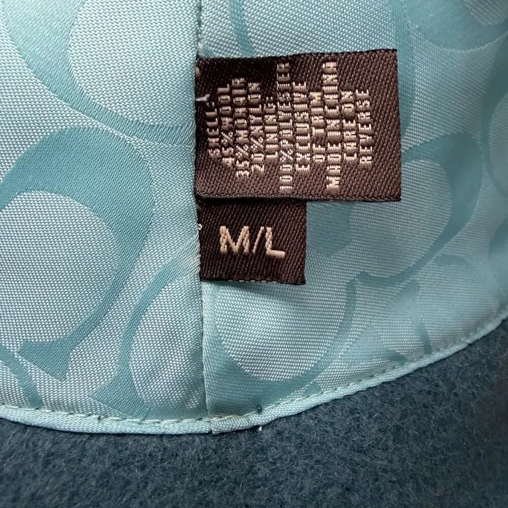 Y2K Coach F80696 Wool Crusher Hat Size M/L